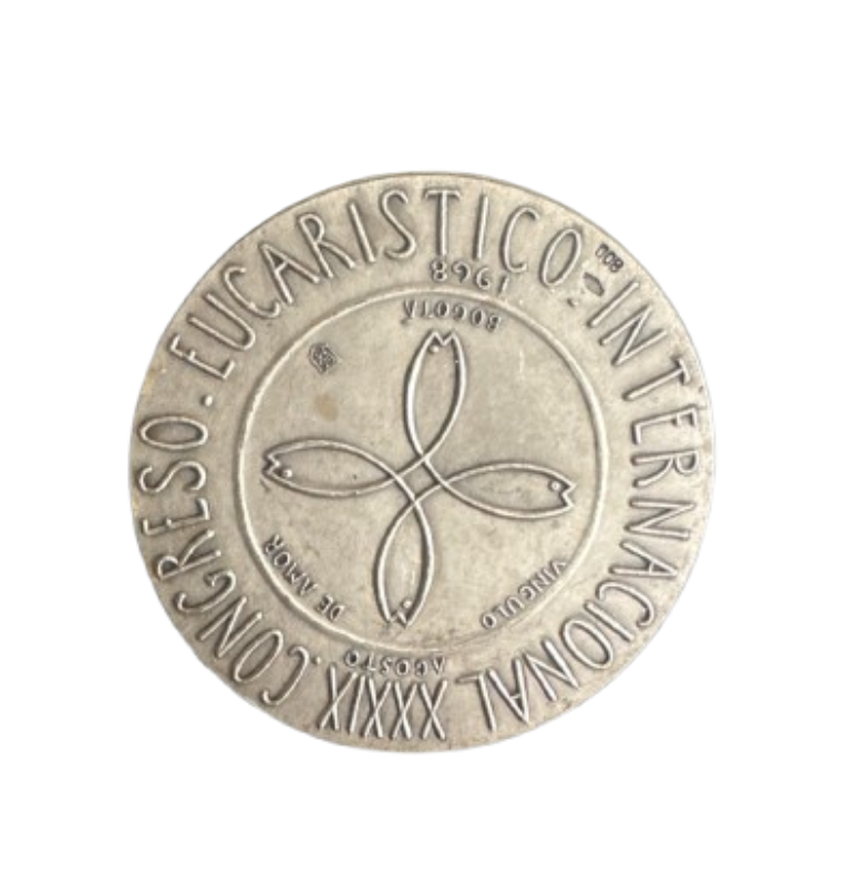 Medalla conmemorativa en plata Evento: XXXIX Congreso Eucarístico Internacional, Bogotá